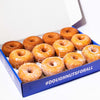 Corporate box of 24 gluten-free, vegan ring doughnuts