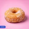 Gluten free oat free vegan fried ring doughnut rolled in caster sugar